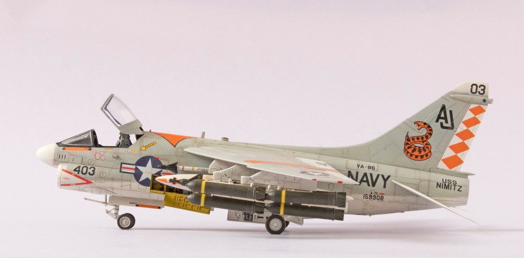 Hobby Boss 1/48 LTV A-7E Corsair II, No. 159308/403, VA 86, “Sidewinders”, USS Nimitz,&nbsp;1975